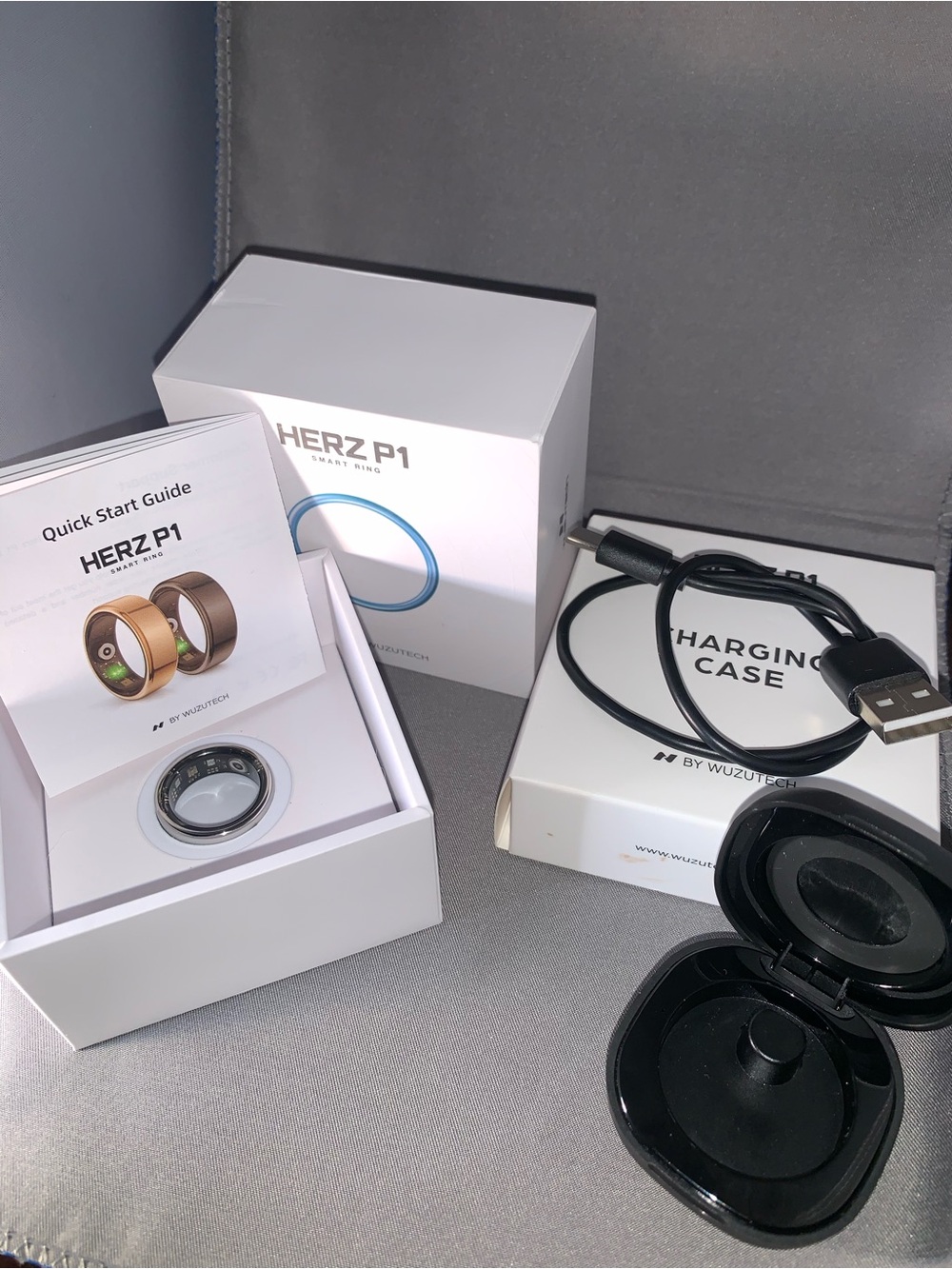 Smart Ring in Grey/Gunmetal– Sleek Health & Activity Tracker